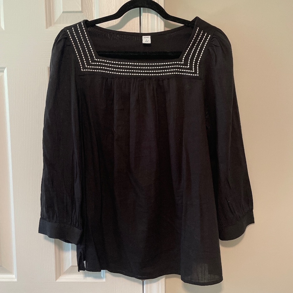 Old Navy Square Neck Linen Blouse